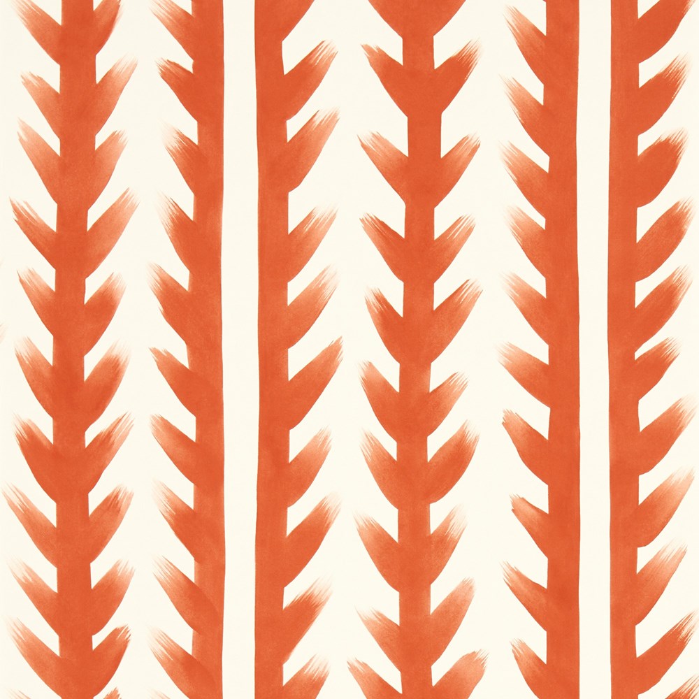 Sticky Grass Wallpaper 113053 by Harlequin X Sophie Robinson in Carnelian Red